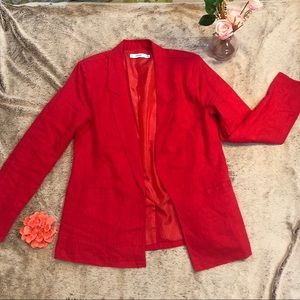 🌸 JustFab red linen blazer 🌸